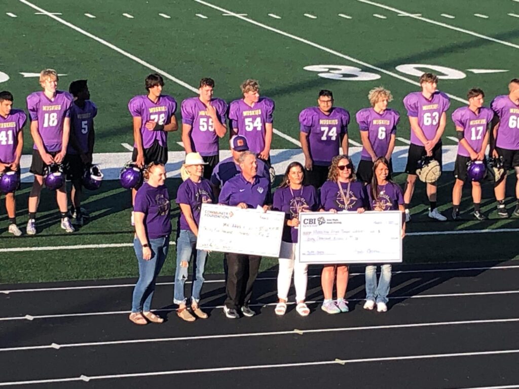 MHS Booster Club check presentation to MHS