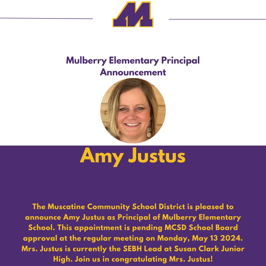 Mulberry Elementary School Principal Announcement