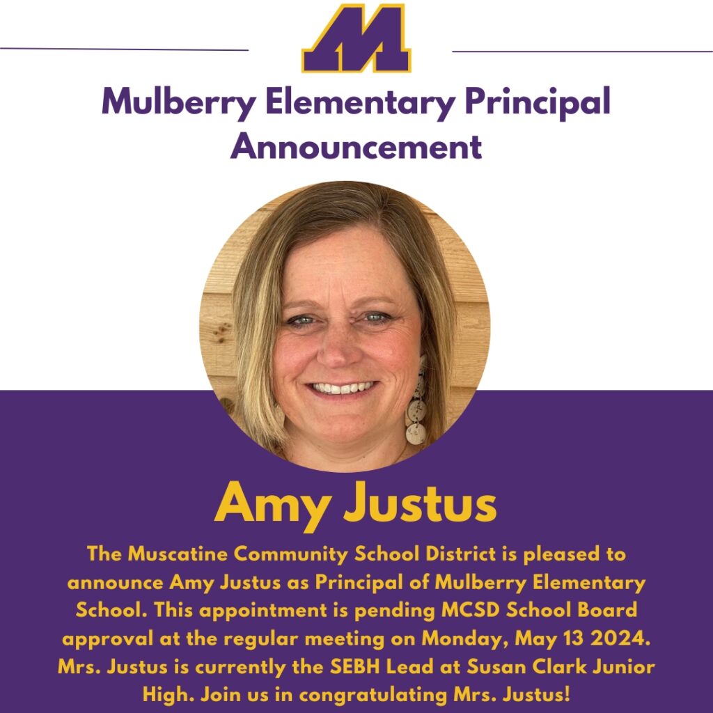 MCSD Mulberry Principal Announcement May 2024