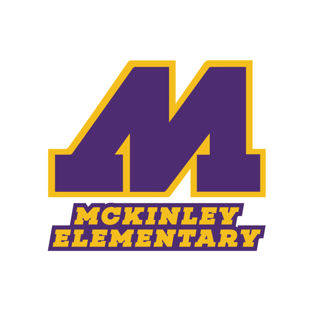 McKinley Elementary School logo with large block "M" with it. 